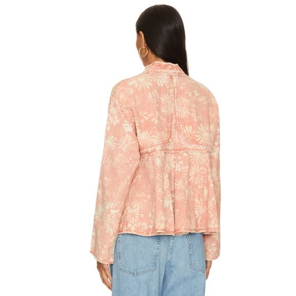 Free People Lua Bed Swing Jacket Apricot Combo Size XL - Picture 4 of 14